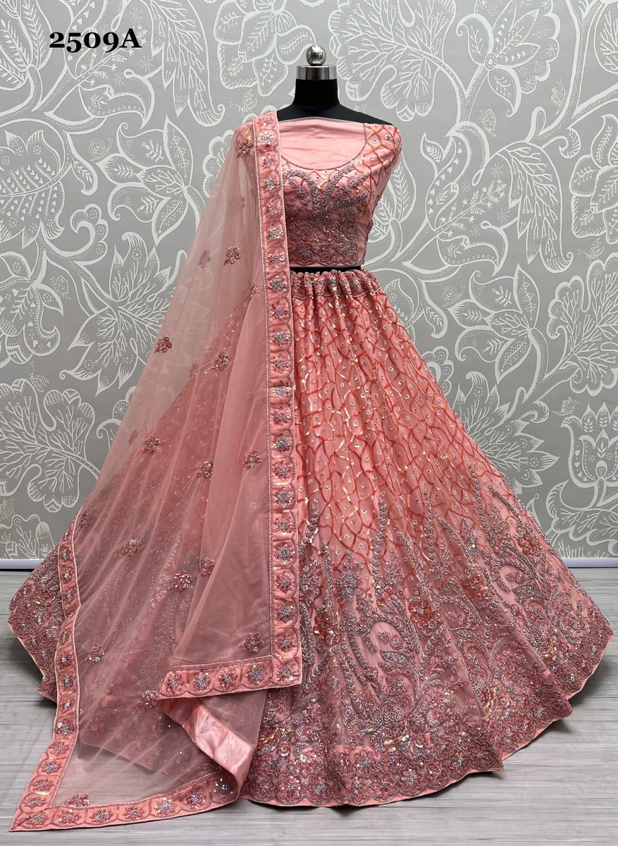 Anjani Art Bridal Lehenga 2509 Colors 1