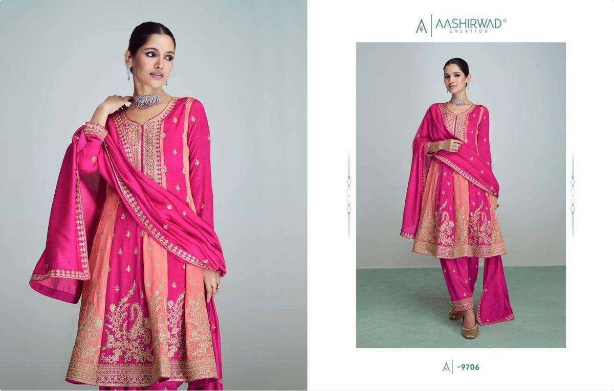 Aashirwad Creation Riwaaz Nx 9706-9708 Series 1