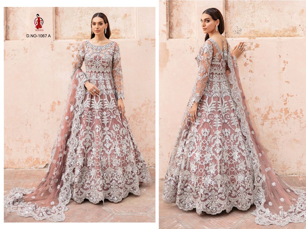 KB Series Boutique Collection Bridal Anarkali Gown KB-1067 Colors 1