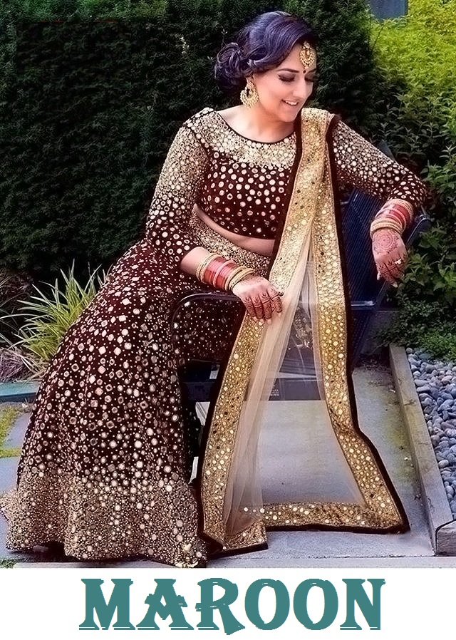 Bollywood Designer Bridal Velvet Lehenga LG-312 Colors 7