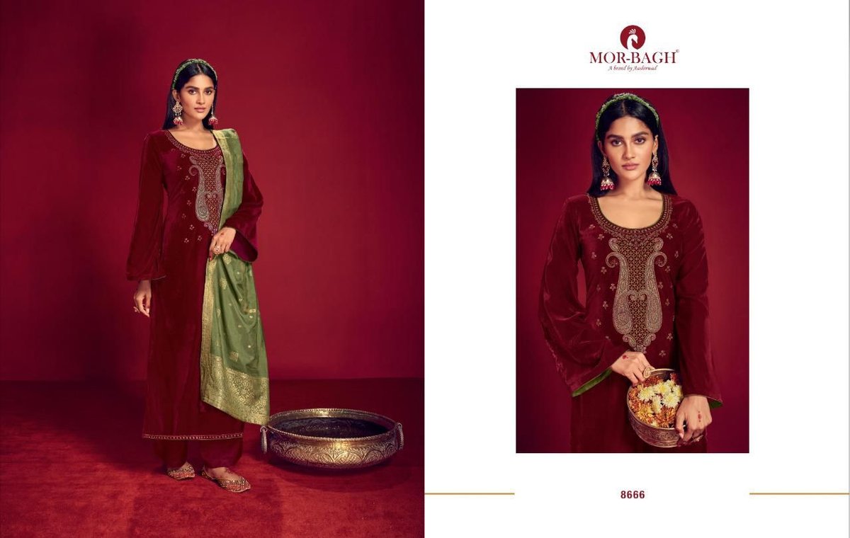Aashirwad Creation Mor Bagh Rajjo 8661-8666 Series 6