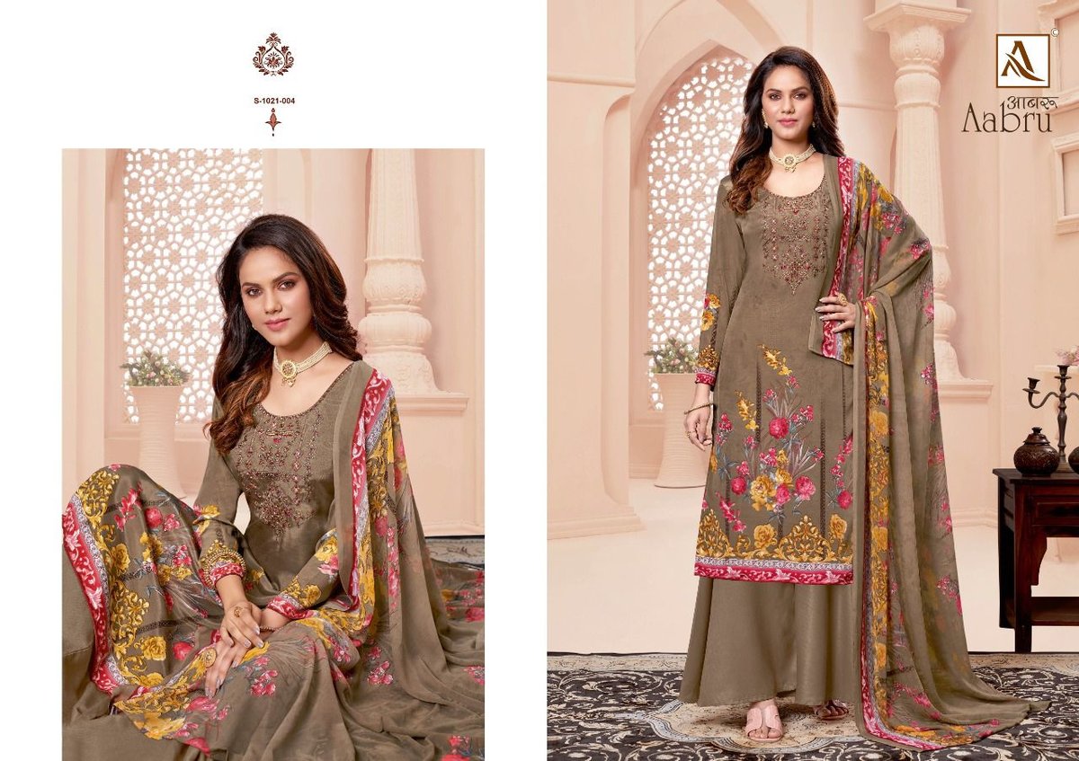 Alok Suits Aabru 1021-001 To 1021-008 Series 4
