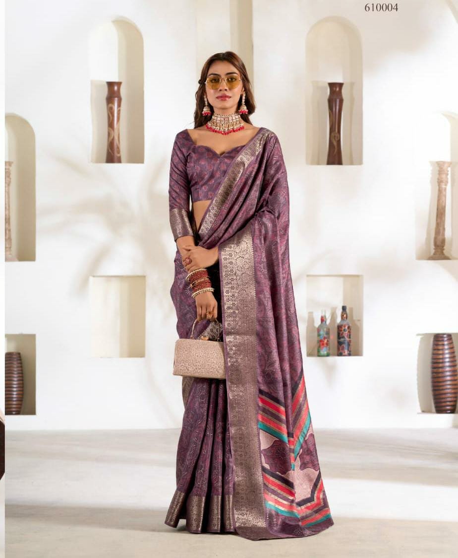 RAJPATH VIOLET SILK 610001 TO 610006 SERIES 4