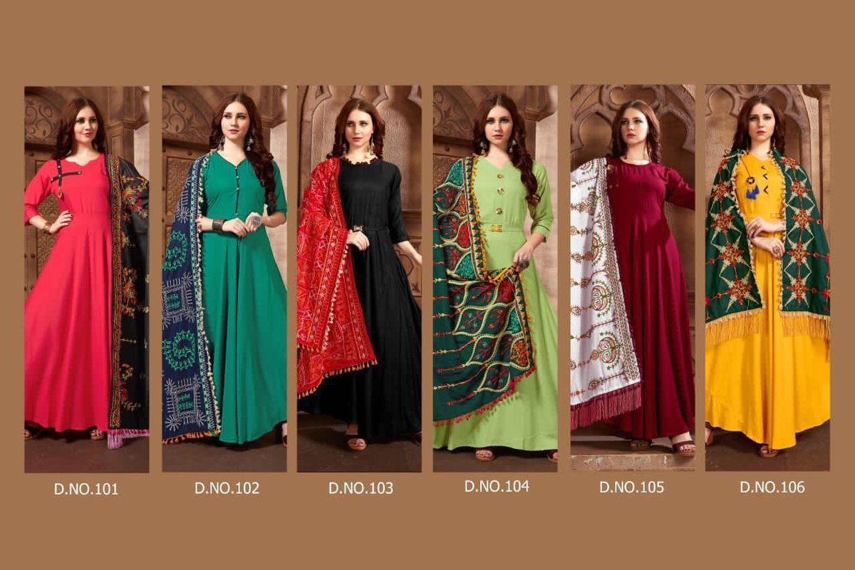 Fashion valley Dresses Shalni Vol-1 101-106 Series 7
