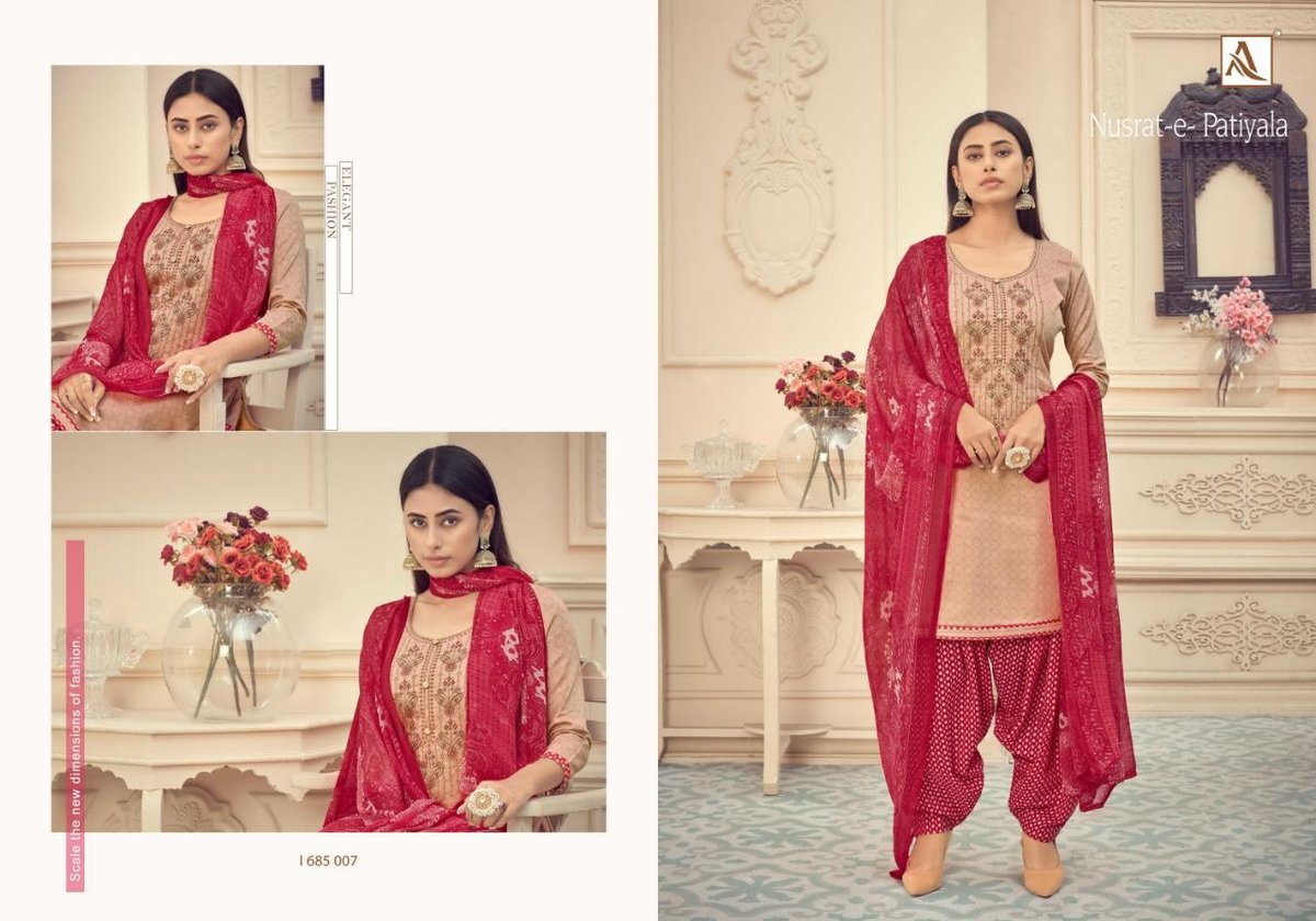 Alok Suits Nusrat-e-Patiyala 685-001-685-010 Series 7