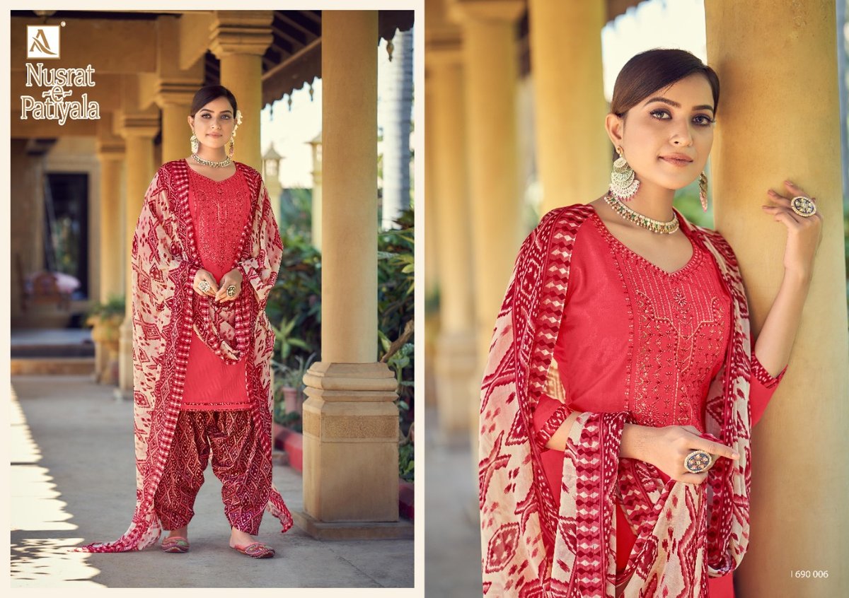 Alok Suit Nusrat-E-Patiyala 690-001-690-010 Series 6