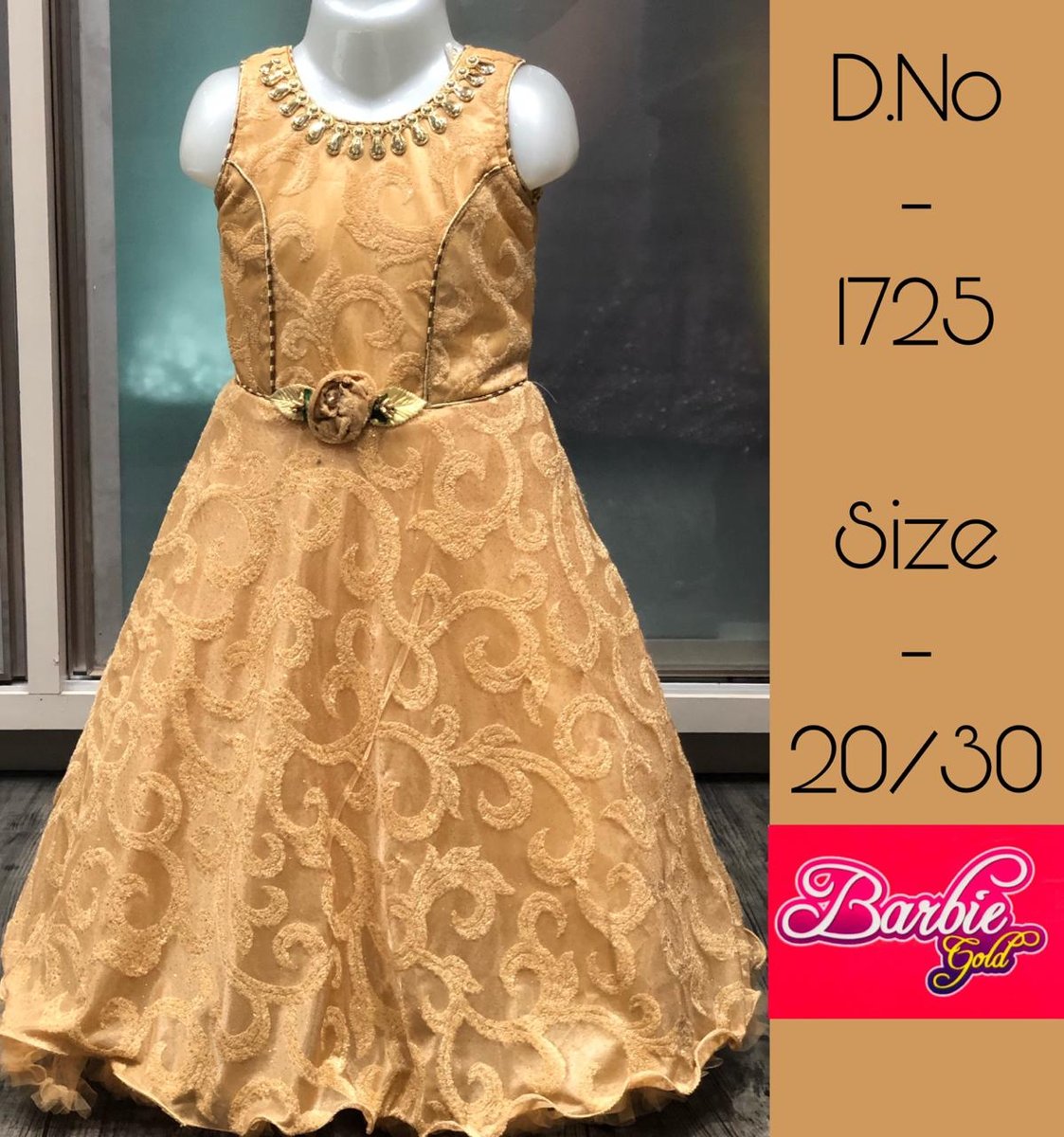 AGF 1725-1726 Barbie Gold Gown 2