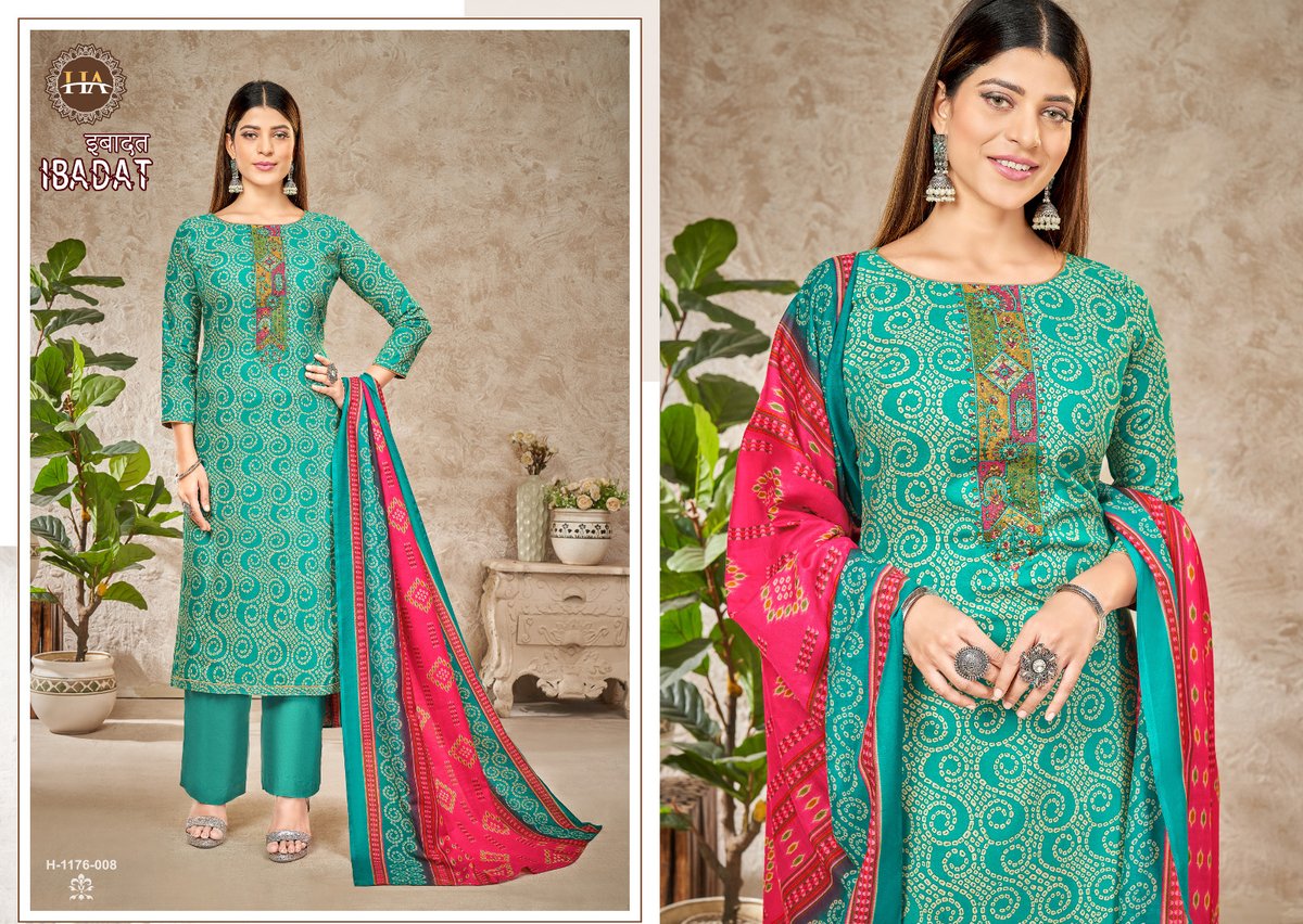 Harshit Fashion Ibadat 1176-001 to 1176-008 Series 8