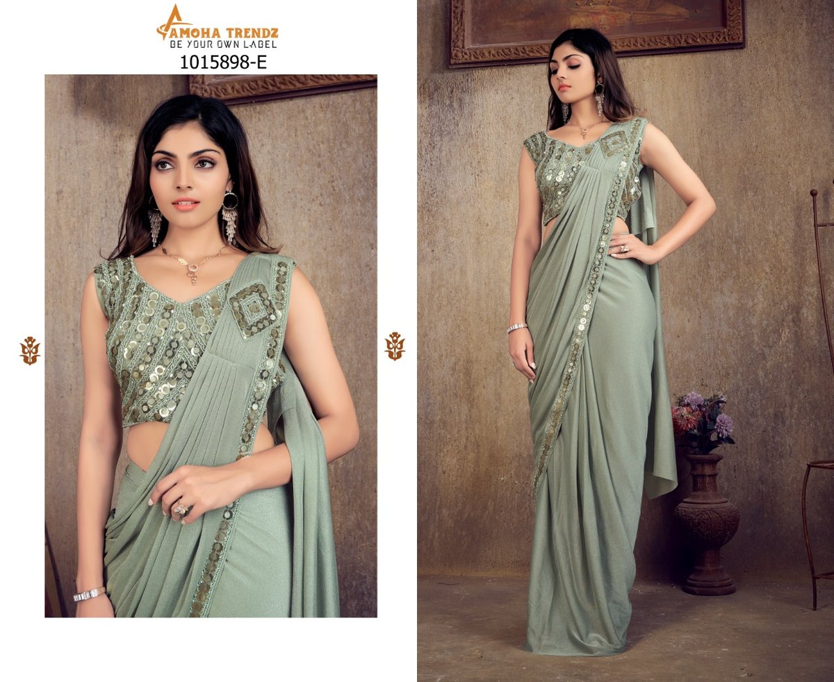 Aamoha Trendz Ready To Wear Designer Saree 1015898 Colors 3