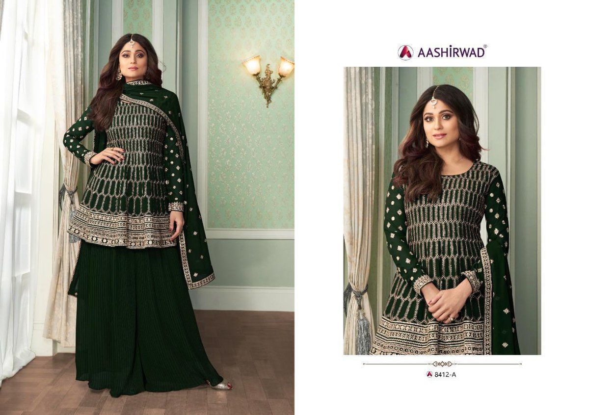 Aashirwad Creation Peplon 8412 Colors 2
