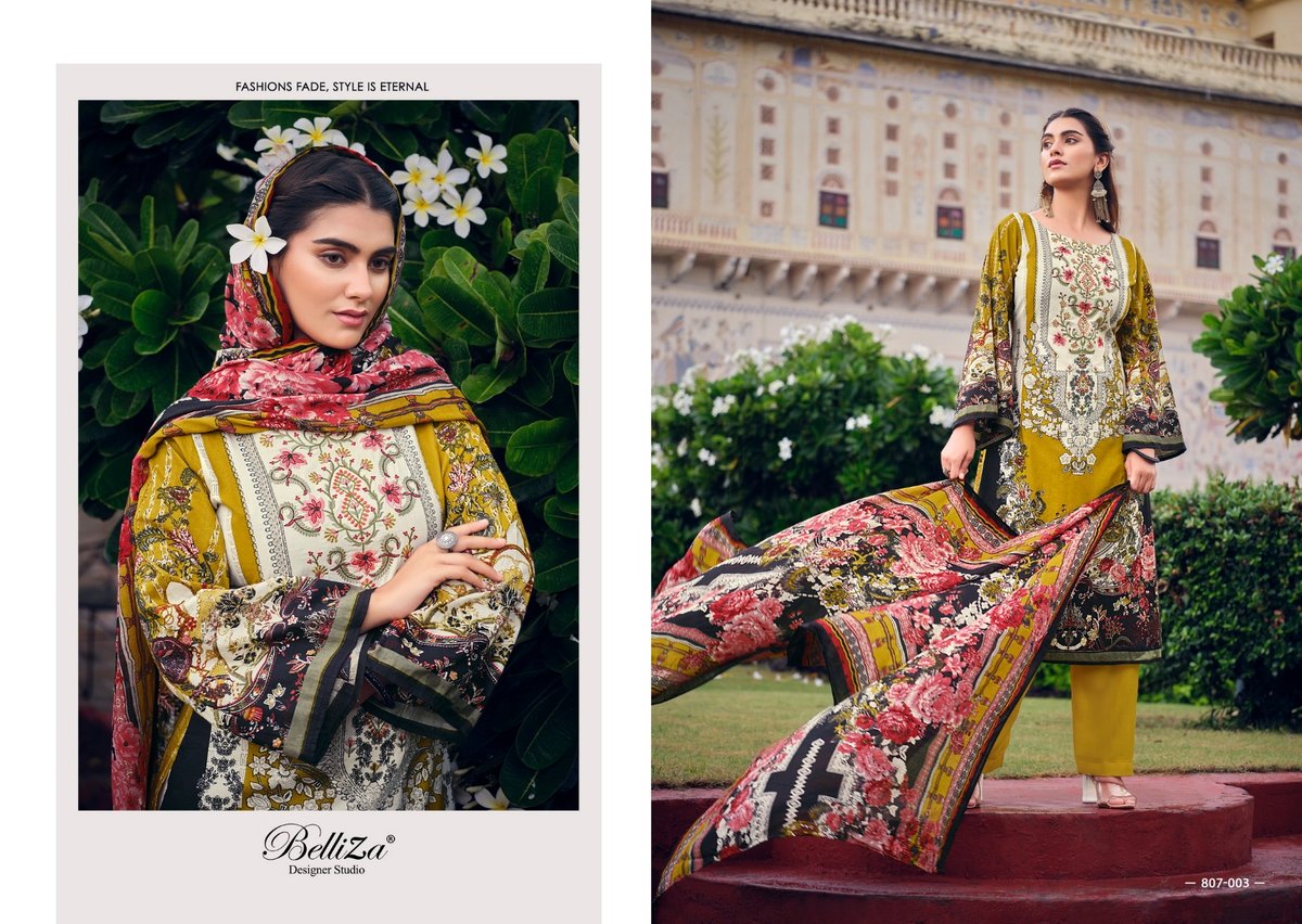 Belliza Designer Naira Vol-13 807-001 to 807-008 Series 3