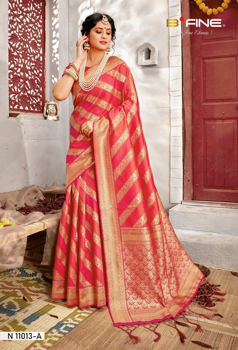 B Fine Saree Talking Thread 11013-11018 Series 1