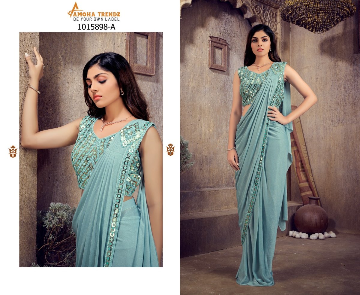 Aamoha Trendz Ready To Wear Designer Saree 1015898 Colors 1
