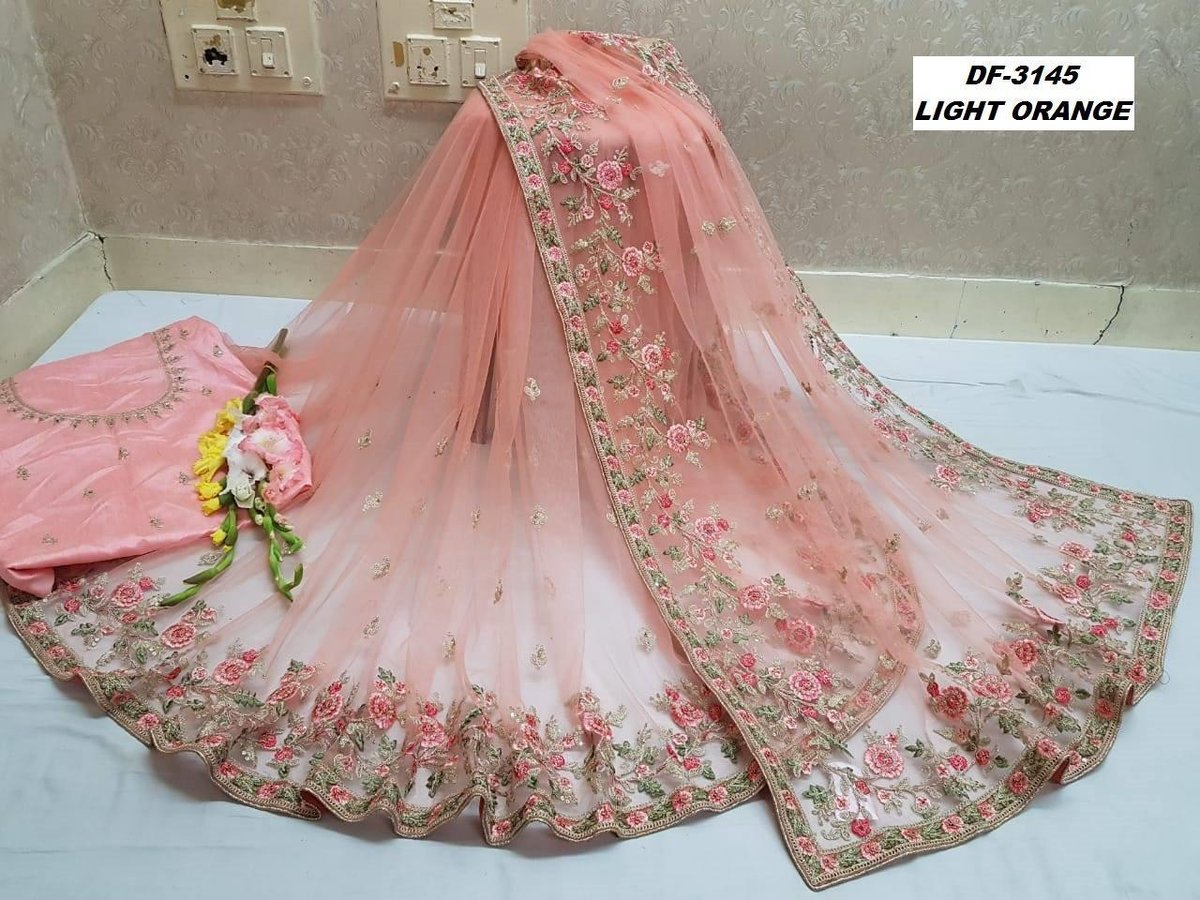 DF 3145 Designer Net Saree 3