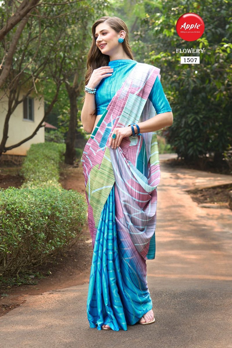 Apple Saree Flowery Vol-15 1501-1508 Series 7