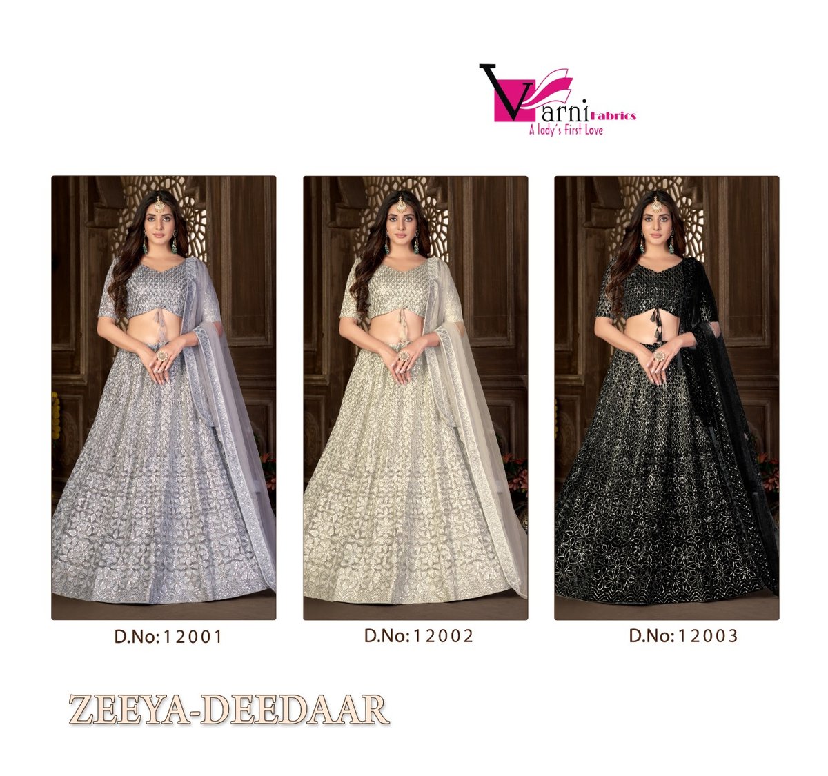 Varni Fabric Zeeya Deedaar 12001-12003 Series 5