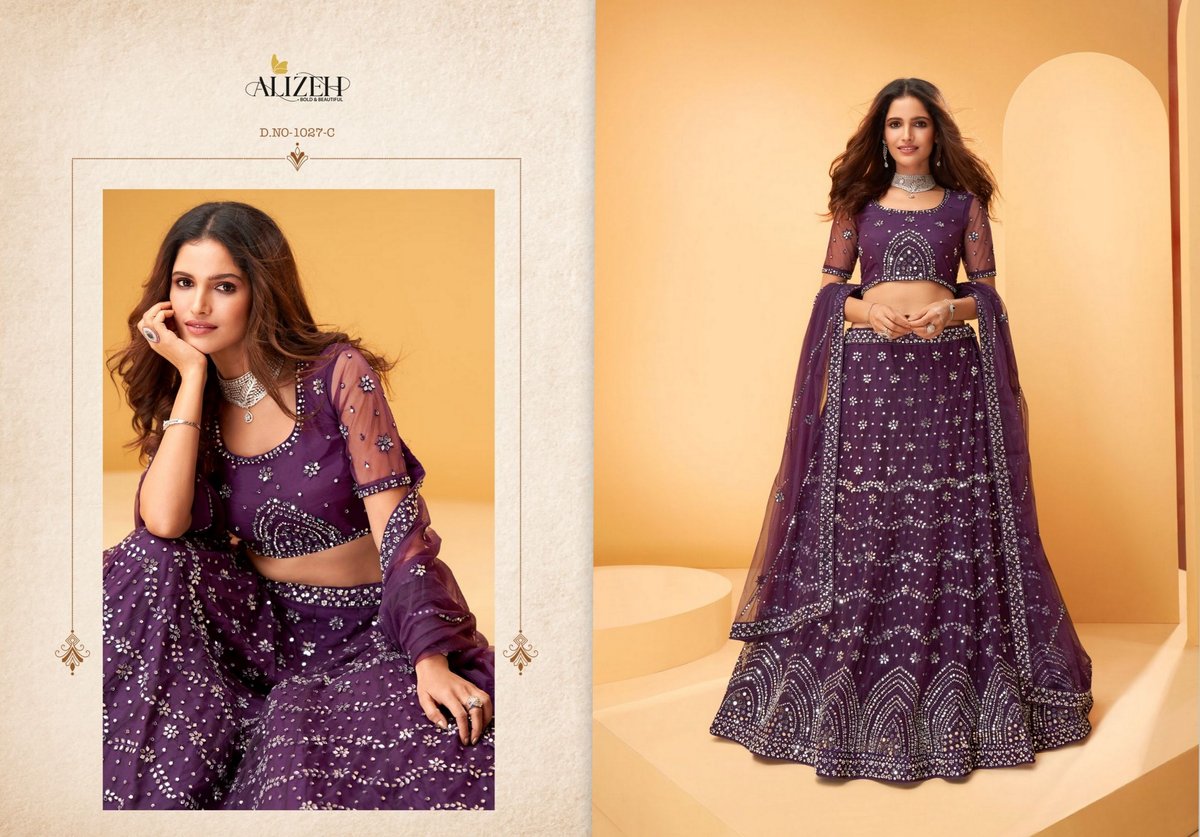 Alizeh Lehenga Sparkle 1027-1028 Colors 3