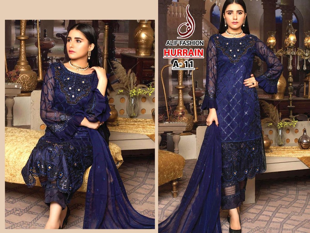 Alif Fashion Hurrain A-11 Pakistani Suits 1