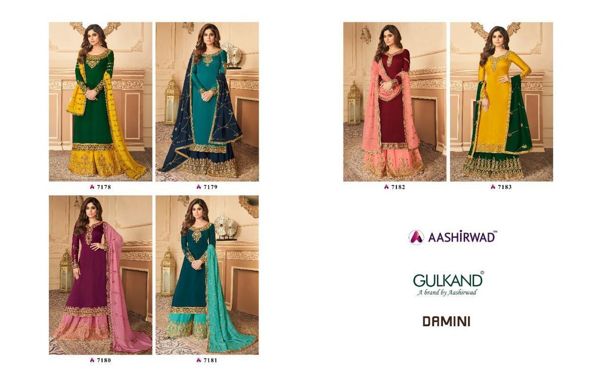 Aashirwad Creation Gulkand Damini 7178-7183 Series 7