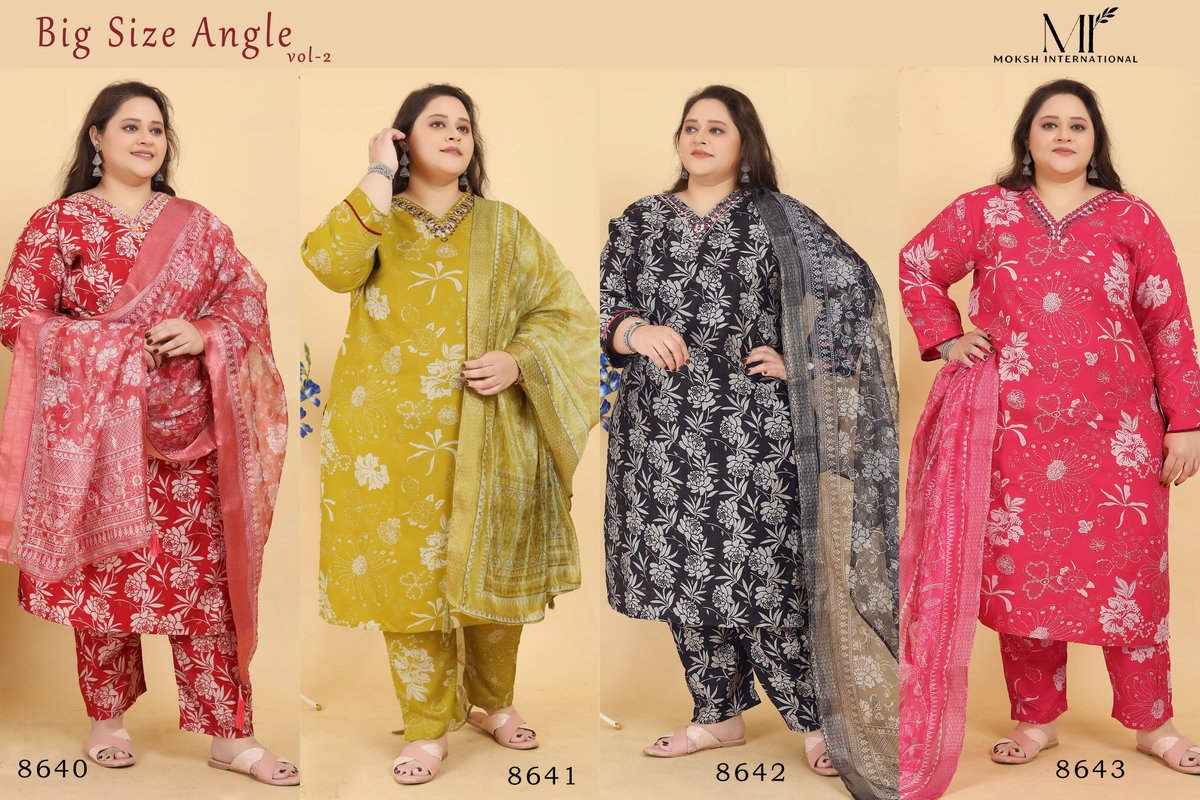 MOKSH BIG SIZE ANGLE VOL-02 8640 TO 8643 5