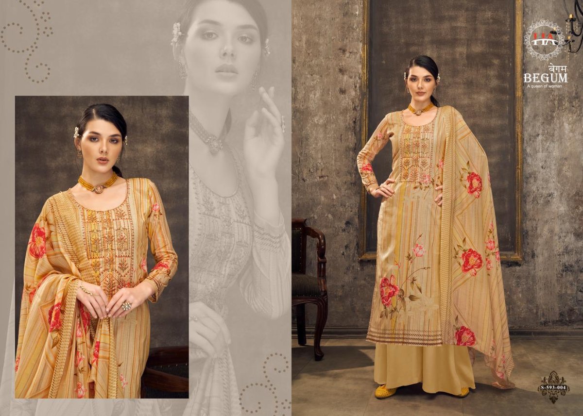 Harshit Fashion Begum 593-001 To 593-010 Series 4