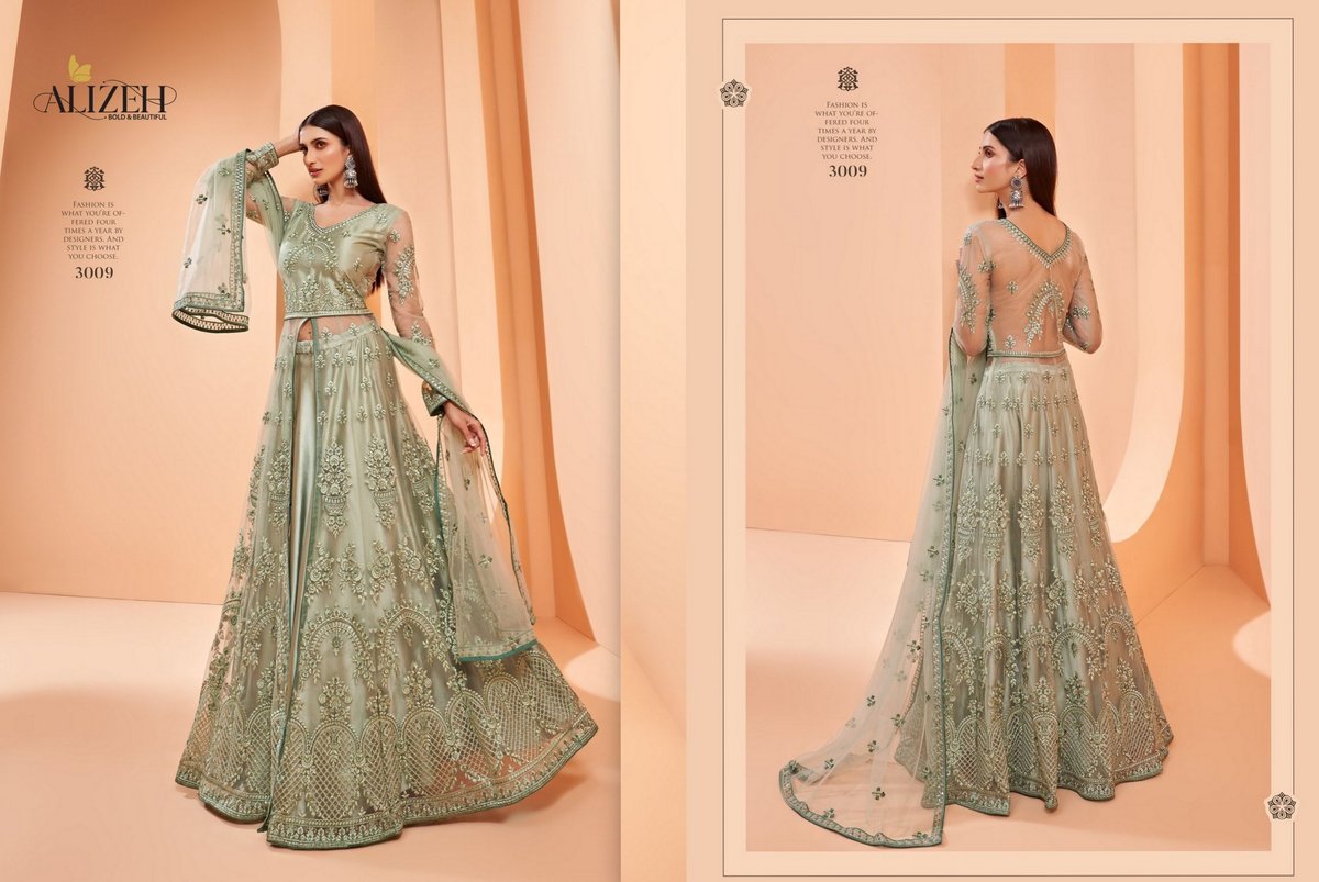 Alizeh Gul Bahaar Anarkali Collection 3006-3009 Series 4