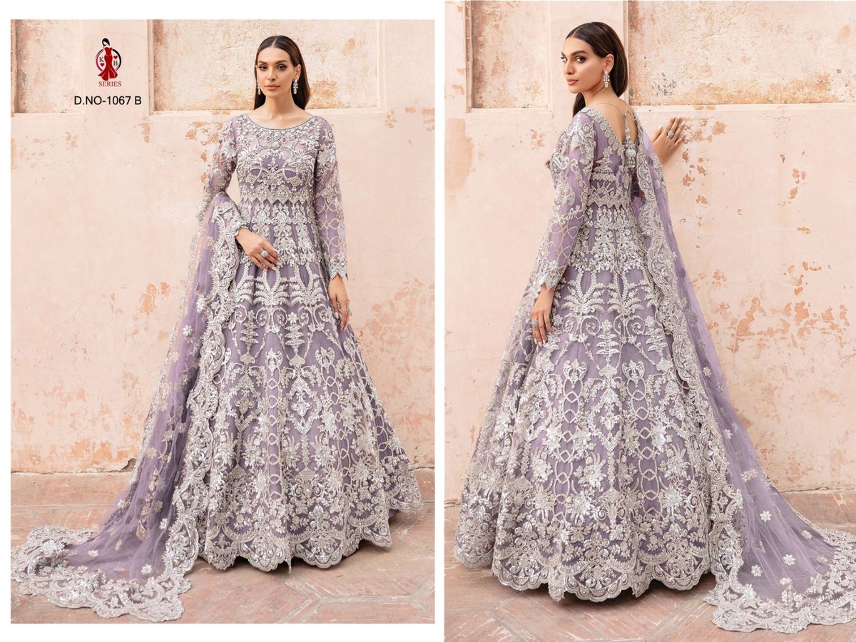 KB Series Boutique Collection Bridal Anarkali Gown KB-1067 Colors 2