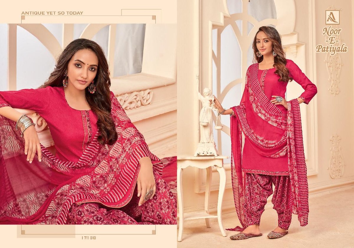 Alok Suits Noor-E-Patiyala 1711-001 to 1711-010 Series 10