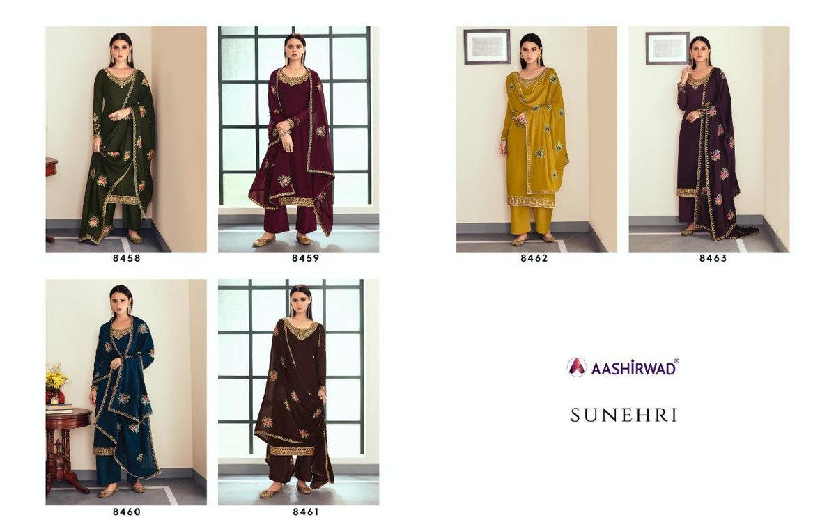 Aashirwad Creation Sunehri 8458-8463 Series 7