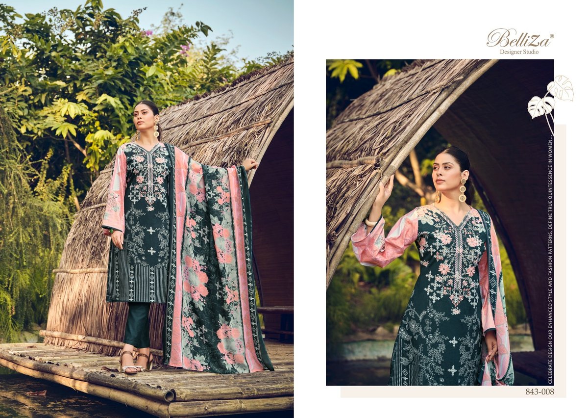 Belliza Designer Naira Naira Vol-20 843-001 to 843-010 Series 8
