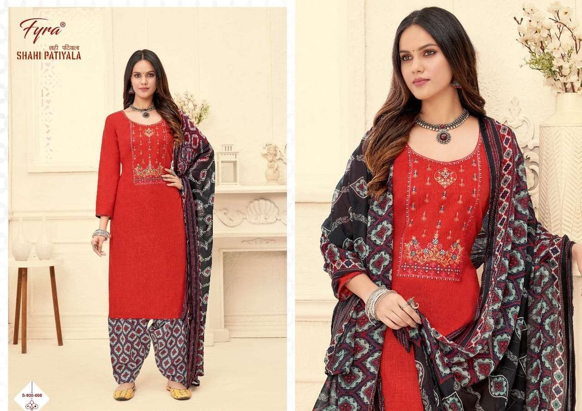 Alok Suit Fyra Shahi Patiyala 930-001 to 930-010 Series 8