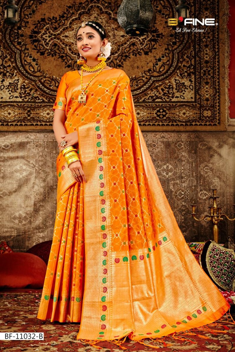 B Fine Saree Ghunghroo BF-11032 Colors 2