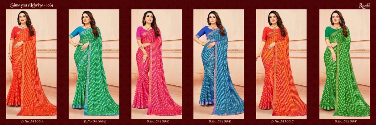 RUCHI SAREE SIMAYAA 106 34106-A TO 34106-F 7