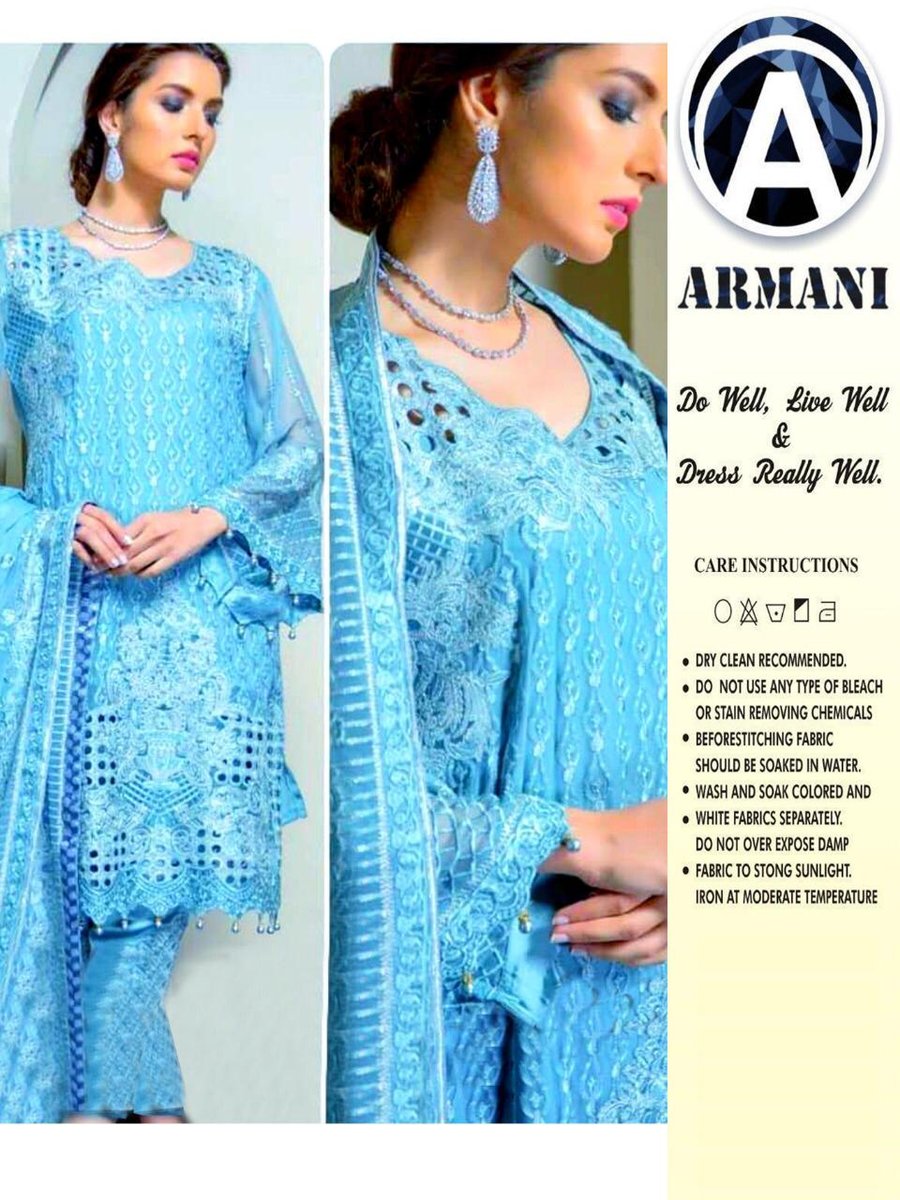 Armani Rimsha 03 Blue Designer Suit 1