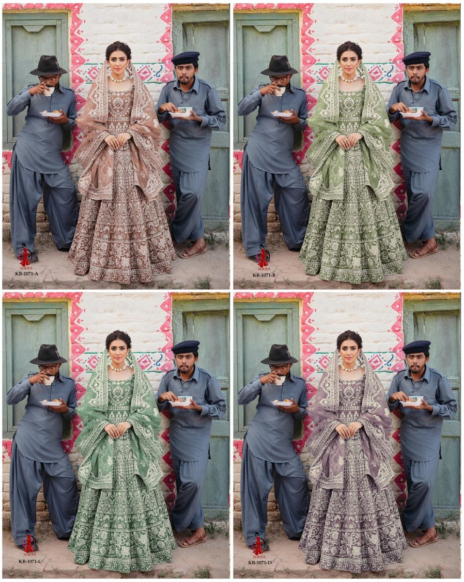 KB SERIES BRIDAL ANARKALI GOWN KB-1071-A TO KB-1071-D 5