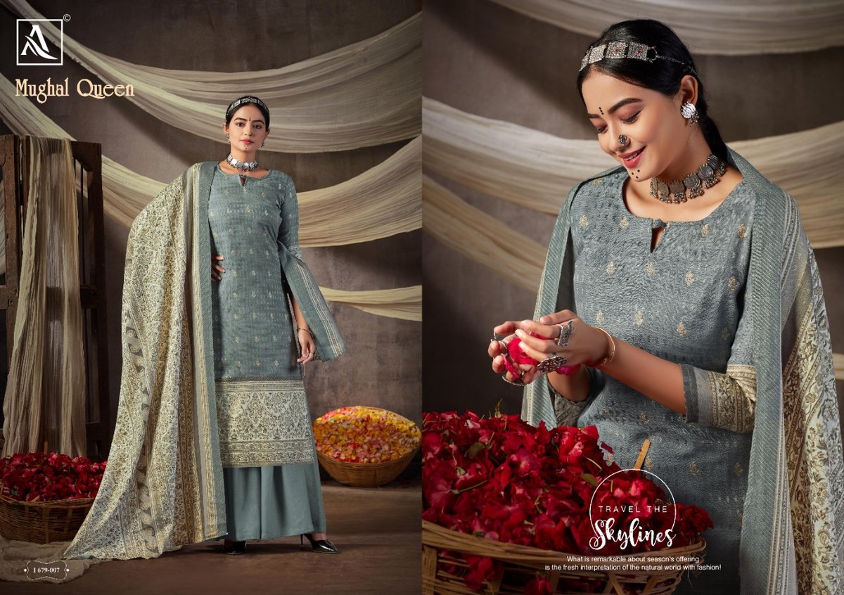 Alok Suits Mughal Queen 679-001-679-008 Series 7
