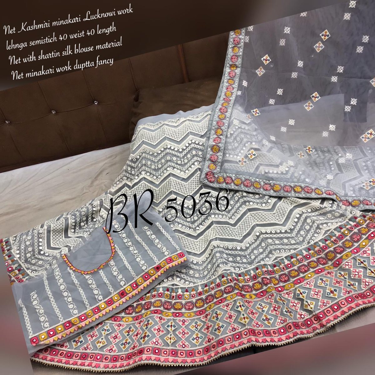 BR Beautiful Designer Work Lehenga 5036 colors 2