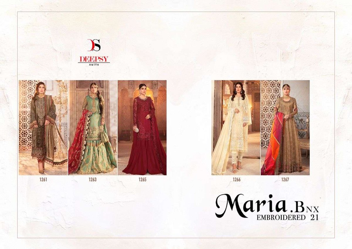 Deepsy Suits Maria.B Nx Embroidered Vol-21 1261-1267 Series 6