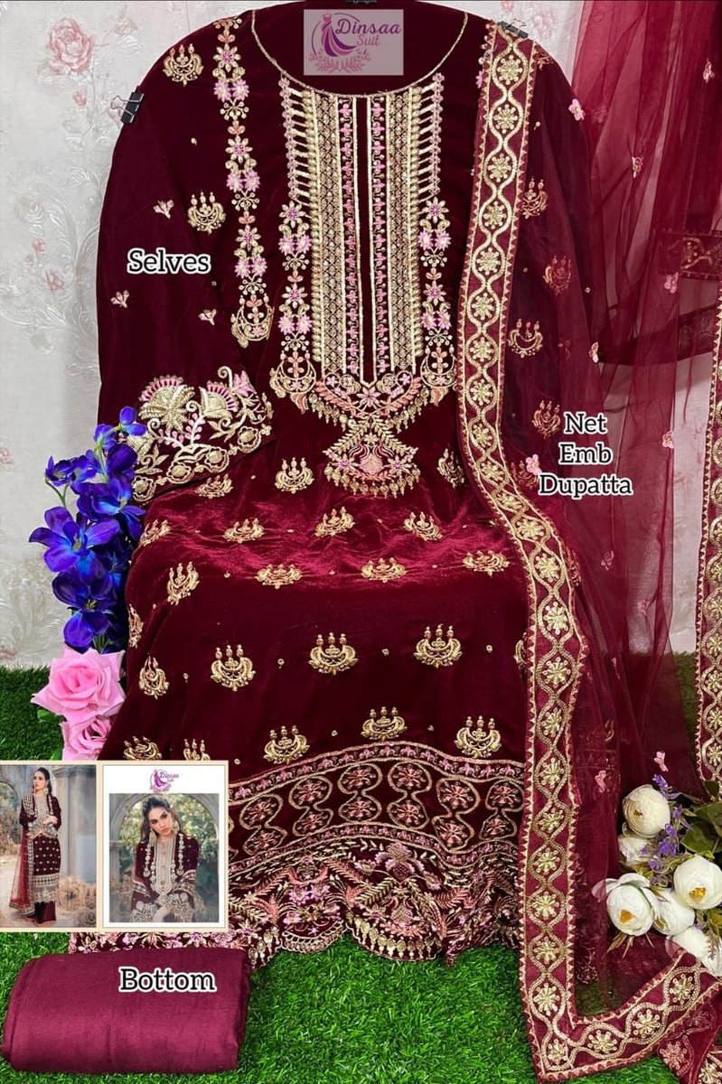 Dinsaa Suit Anaya Vol-1 Velvet Collection DS-144 to DS-146 Series 4