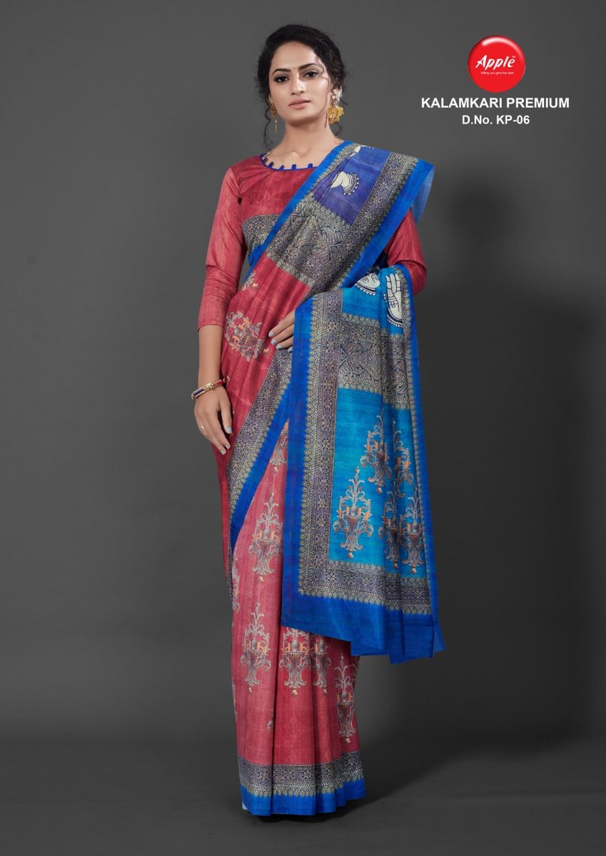 Apple Saree Kalamkari Premium KP-01 to KP-12  Series 6
