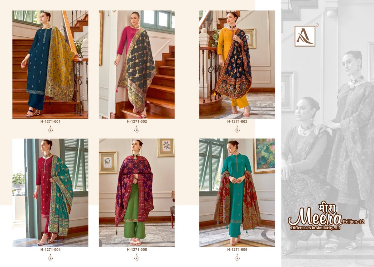 Alok Suit Meera Edition Vol-12 1271-001 to 1271-006 Series 7
