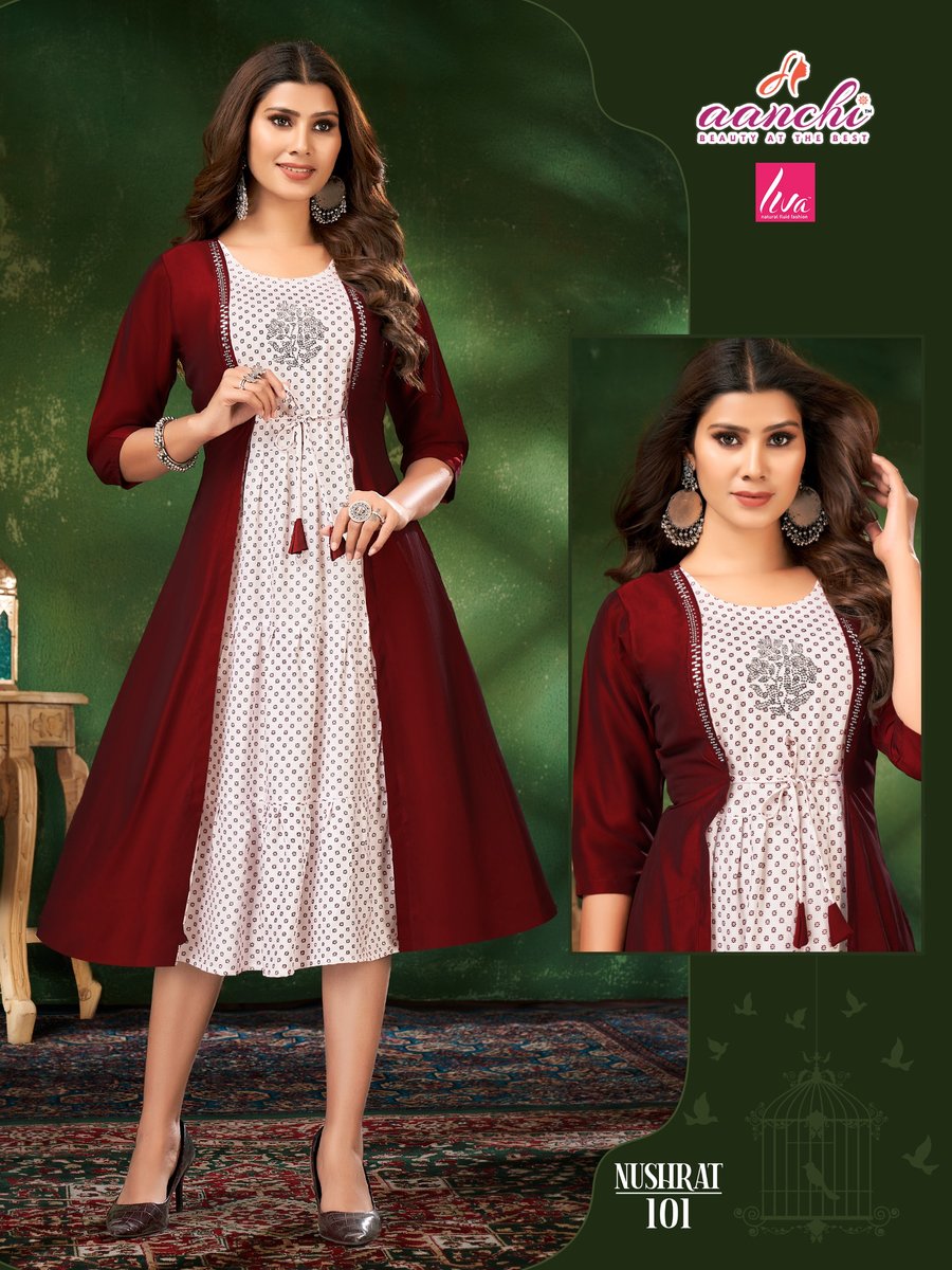 AANCHI KURTIS NUSHRAT 101 TO 105 1
