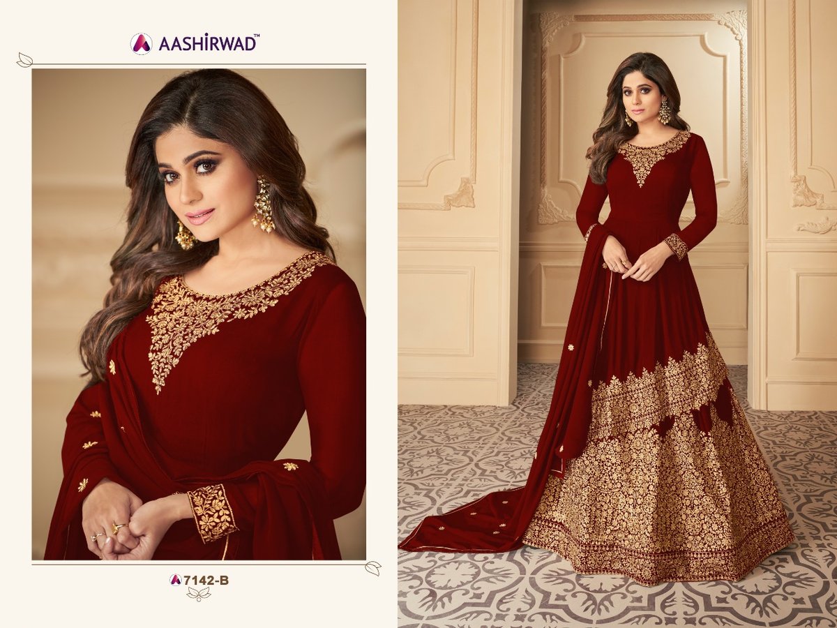 Aashirwad Creation Gulkand Tahira 7142 Mester Colors 2
