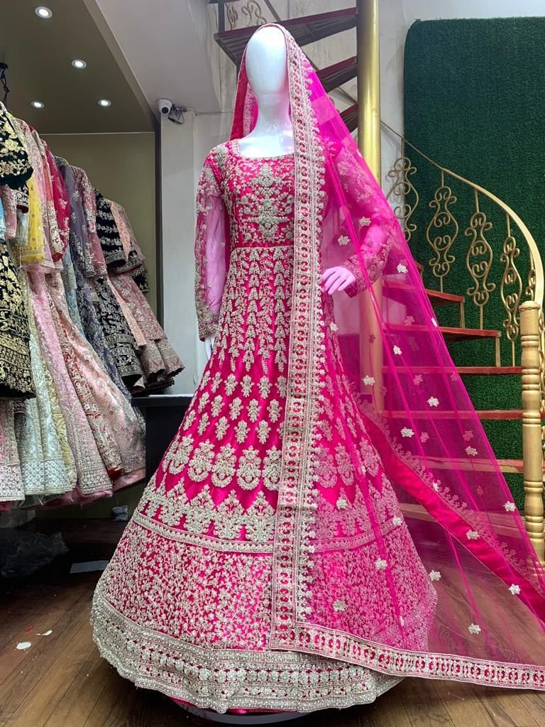 Bollywood  Designer Heavy Net Gown Colors 7