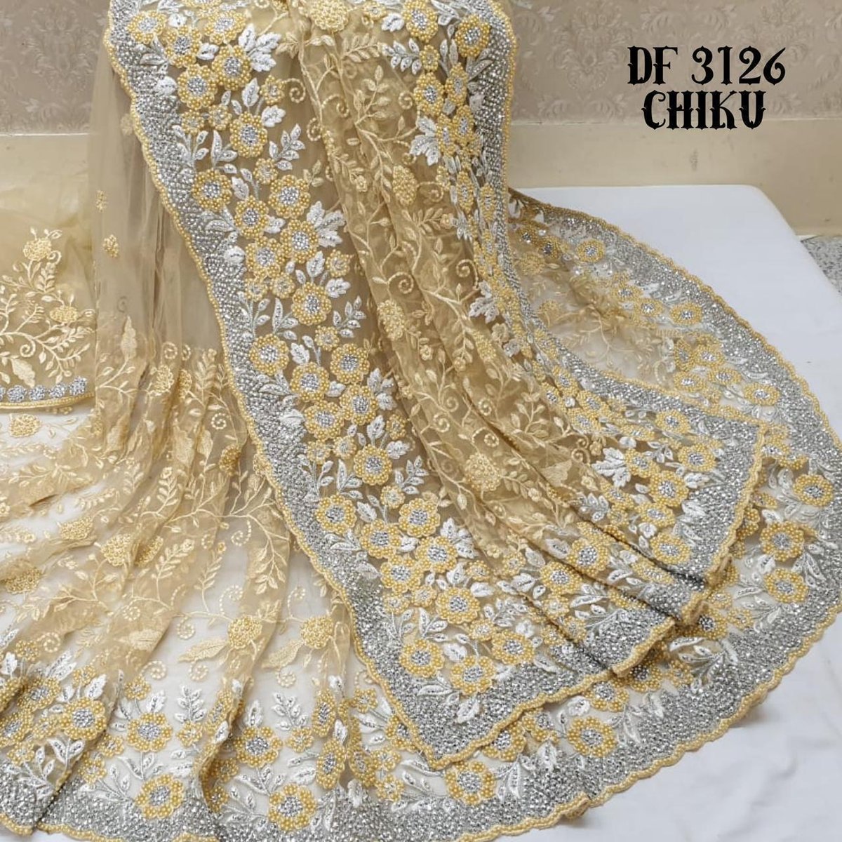 DF 3126 Designer Net Sarees 1