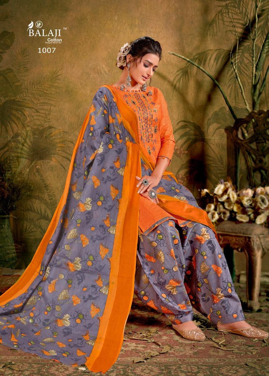 Balaji Cotton Rasberry Patiyala Vol-5 1001-1012 Series 7
