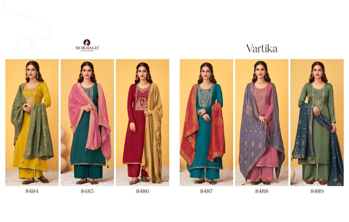 Aashirwad Creation Mor Bagh Vartika 8484-8489 Series 7
