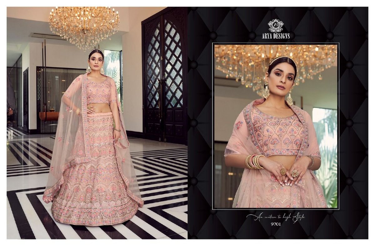 Arya Designs Floral Vol-4 9701-9714 Series 1