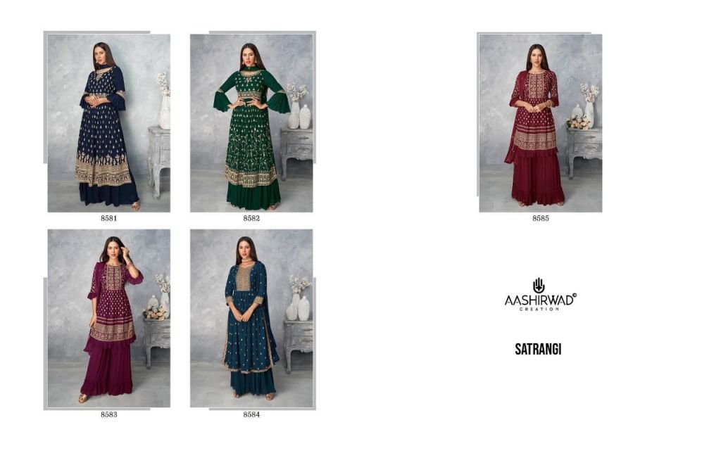 Aashirwad Creation Satrangi 8581-8585 Series 6