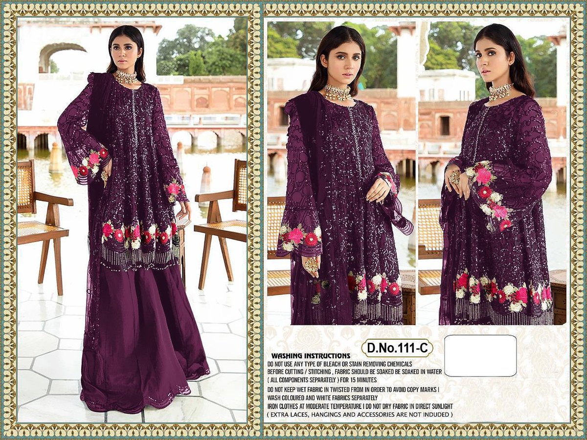 111 Colors Georgette Fabric Salwar Kameez 3
